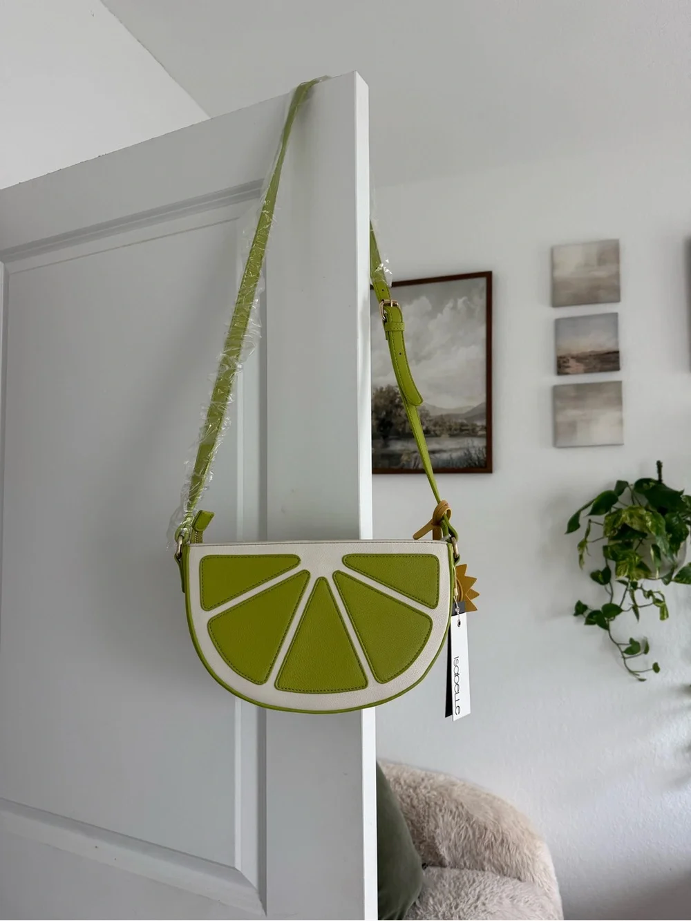 Unbranded Lime Slice Crossbody Bag - Lime